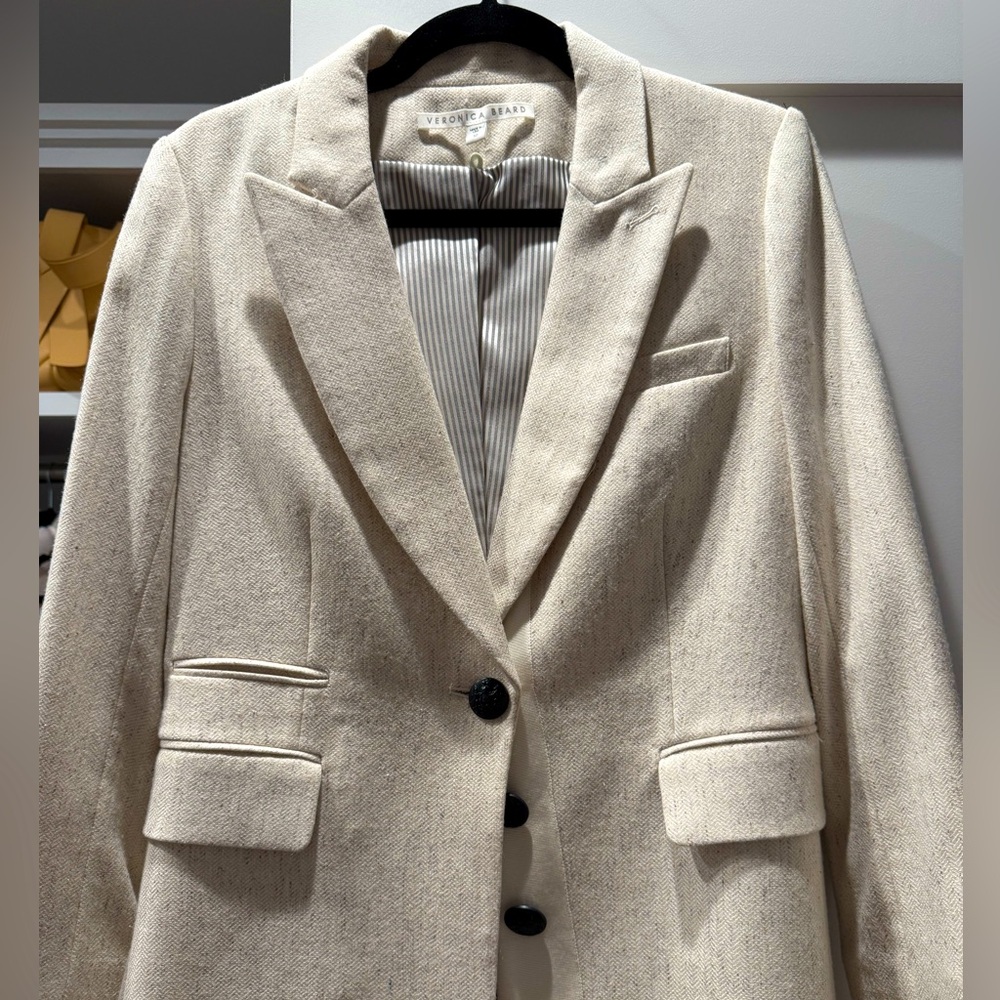 Veronica Beard cream wool blazer, size 10, excellent condition